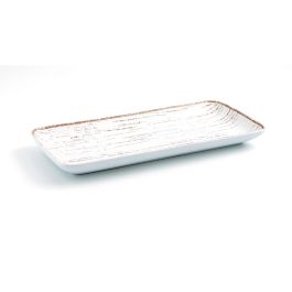 Fuente Rectangular Porcelana Tornado White Ariane 36x16,5 cm