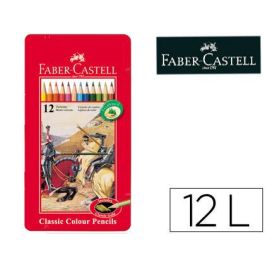 Lapices De Colores Faber Castell Caja Metalica De 12 Colores Surtidos