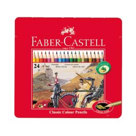 Lapices De Colores Faber Castell Caja Metalica De 24 Colores Surtidos