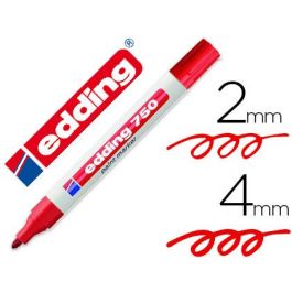 Rotulador Edding Punta Fibra 750 Rojo Punta Redonda 2-4 mm 10 unidades Precio: 32.49999984. SKU: S8421330