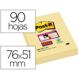 Bloc De Notas Adhesivas Quita Y Pon Post-It Super Sticky 51x78 mm Con 90 Hojas Amarillo Canario 12 unidades Precio: 17.544999891099998. SKU: B1EL3DJY7C