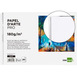 Bloc Dibujo Liderpapel Artistico Espiral 230x325 mm 20 Hojas 180 gr-M2 Sin Recuadro Perforado