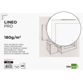 Bloc Dibujo Liderpapel Lineal Encolado 230x325 mm 20 Hojas 180 gr-M2 Con Recuadro Precio: 3.50000002. SKU: B1CPLML4PE