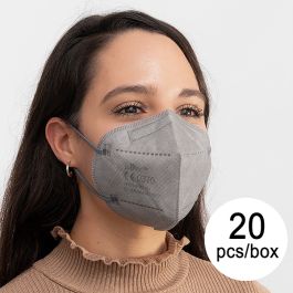 Mascarilla de Protección Respiratoria FFP2 NR JS MY-001 Gris (Pack de 20)