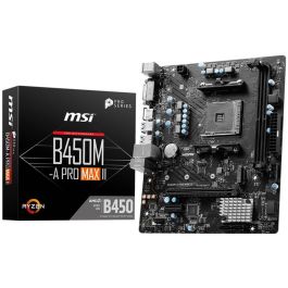 MSI B450M-A Pro MAX II Placa Base AM4 mATX DDR4 para Procesadores AMD Ryzen Precio: 77.89000021. SKU: B1DELM3B4J