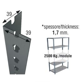 Simon Rack Perfil estantería sclick p/40 2000mm gris