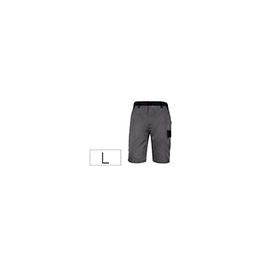 Pantalon De Trabajo Deltaplus Bermuda Cintura Ajustable 5 Bolsillos Color Gris Talla L