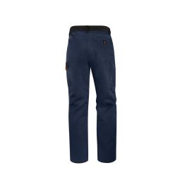 Pantalon De Trabajo Deltaplus Cintura Ajustable 5 Bolsillos Color Azul Naranja Talla L