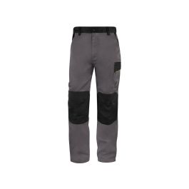 Pantalon De Trabajo Deltaplus Cintura Ajustable 5 Bolsillos Color Gris Verde Talla 3XL