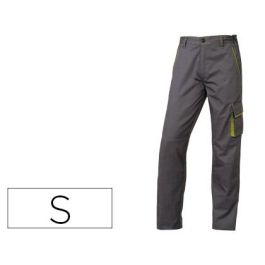 Pantalon De Trabajo Deltaplus Cintura Ajustable 5 Bolsillos Color Gris Verde Talla S