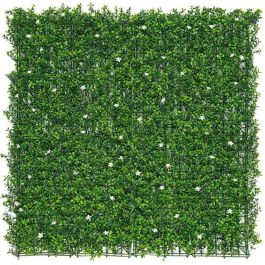 Jardín vertical con flores de jazmín color verde 1 x 1 m