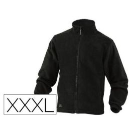 Chaqueta Deltaplus Polar Con Cremallera 2 Bolsillos Color Negro Talla 3XL