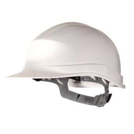 Casco De Proteccion Deltaplus Polietileno Especial Para Obra Y Trabajos Electricos De Baja Tension Color Blanco