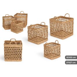 Giftdecor Set 3 Cestos Cuadrados Calados de Alga de Mar Marrón 37x37x45 cm - Incluye Cesta Mediana 32x32x32 cm (2 Unidades) Precio: 139.8899997. SKU: B12X44BEZZ
