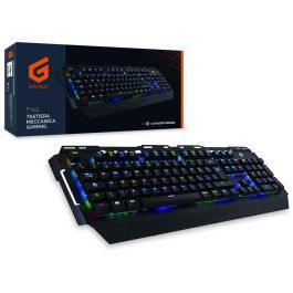 CONCEPTRONIC KRONIC Teclado Gaming con Cable USB Interruptor Mecánico Blue Switches QWERTY Italiano Retroiluminación LED RGB Negro