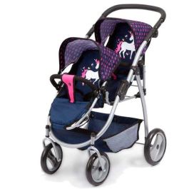 Coche de muñeca paseo gemelar azul marino 73x63x46 cm Precio: 100.6236. SKU: S2424987