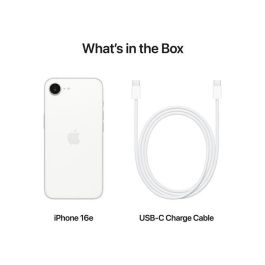 Apple iPhone 16E A3409 256GB Blanco Smartphone con Pantalla Super Retina XDR de 6.1 pulgadas
