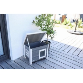 Kerbl Casa para Gatos ECO Eli Gris / Blanco 57 x 45 x 43 cm KER4018653995341