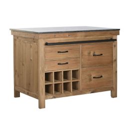 Isla Cocina Cottage DKD Home Decor Natural Negro 75 x 90 x 120 cm Isla Cocina Cottage DKD Home Decor Natural Negro 75 x 90 x 120 cm