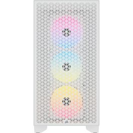 Corsair 3000D RGB Airflow Torre Media Blanca con 3 Ventiladores AR120 RGB Preinstalados CC-9011256-WW