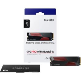 SAMSUNG - 990 PRO - SSD interno - 4 TB - Con disipador - PCIe 4.0 - NVMe 2.0 - M2 2280 - Hasta 7450 MB/s (MZ-V9P4T0GW) SAMSUNG - 990 PRO - SSD interno - 4 TB - Con disipador - PCIe 4.0 - NVMe 2.0 - M2 2280 - Hasta 7450 MB/s (MZ-V9P4T0GW)