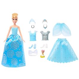 Mattel Disney Princess Cenicienta Royal Fashion Reveal Muñeca con Múltiples Conjuntos y Accesorios para Combinar