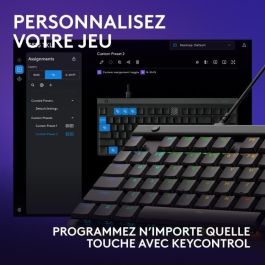 Teclado para juegos - con cable - Logitech G - G515 TKL - Mecánico - RGB - AZERTY - Negro