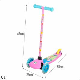 Patinete Scooter Peppa Pig Goma Metal Plástico