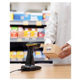 Inateck BCST-36_black Lector de Códigos de Barras 2D CMOS Portátil Inalámbrico Bluetooth USB Negro