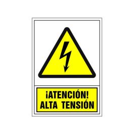 Pictograma Syssa Señal De Advertencia Atencion! Alta Tension En Pvc 245x345 mm