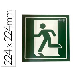 Pictograma Syssa Señal De Salida De Emergencia Izquierda En Pvc Fotoluminiscente 224x224 mm