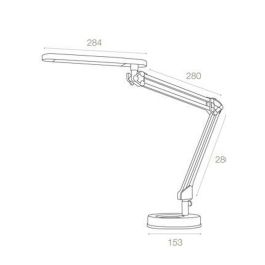 Archivo 2000 Lámpara led flexo de sobremesa cabezal pivotable horizontal/vertical con base luz blanco neutro 150x565x280mm negro Precio: 77.89000021. SKU: B18ASPDP8H