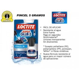 Loctite Pegamento Instantáneo 5 gr con Aplicador de Pincel Adhesivo para Bricolaje, Pega Todo Tipo de Materiales, Resistente al Agua Precio: 7.79000057. SKU: S7902901