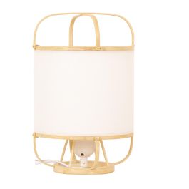 DKD Home Decor Lampara Sobremesa Urban Marron Claro Blanco Bambu Poliester 17 x 27 x 17 cm (4 Unidades) Precio: 50.49999977. SKU: B1CKZCH9FS