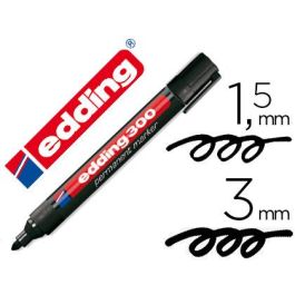 Rotulador Edding Marcador Permanente 300 Negro Punta Redonda 1,5-3 mm Recargable 10 unidades Precio: 9.9499994. SKU: S8421272