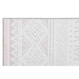 DKD Home Decor Alfombra Boho Beige Blanco Poliéster 290 x 200 x 0.4 cm