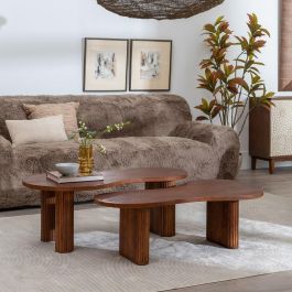 S/2 Mesa Centro Madera de Mango Salón 110 X 60 X 40 cm