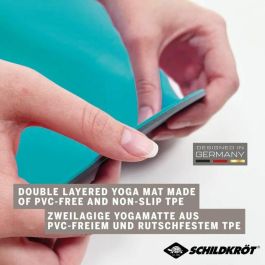 Schildkrot Esterilla de yoga SCH4000885602685 - Bicolor antracita/azul petróleo - 180 x 61 cm - 4 mm grosor