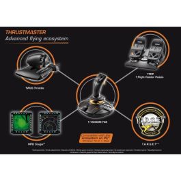 Thrustmaster T.16000M FCS Flight Pack Palanca de mando para Mac y PC, Analógico/Digital, USB, Negro - 2960782