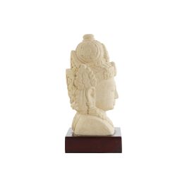 DKD Home Decor Figura Busto Deidad Javanesa Sob Crudo Marron Cemento 17 x 37 x 21 cm