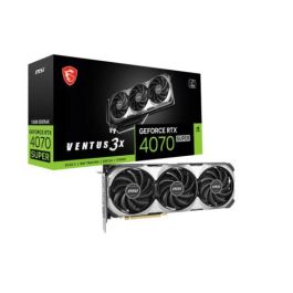 Vga MSI Rtx 4070 Super 12G Ventus 3X,Nv,Rtx4070Super,12Gb,Gddr6X,192Bit,3Dp+1Hdmi,Torx Fan 4.0,3 Ventiladores