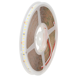 Tira LED SMD 2835 10 Metros 12W/M 1920Lm/M 3000K IP20 24VDC Flexible Autoadhesiva Iluminación Efecto