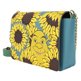 Loungefly Bolso bandolera Vibraciones Primaverales Shrek de Piel Vegana con Herrajes Dorados, 24x17x6cm