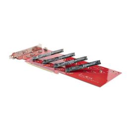 StarTech.com Quad M.2 PCIe Adapter Card B - NVMe/AHCI, PCIe 4.0 x16, Soporte 4x SSDs, hasta 7.8 GB/s por unidad