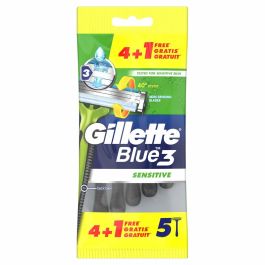 Blue 3 sensitive cuchilla afeitar desechables 5 u