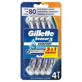 Maquinillas de Afeitar Desechables Gillette Sensor 3 Comfort 4 Unidades Precio: 5.50000055. SKU: B18SPGHMYF