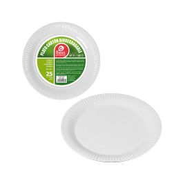 Pack con 25 unid. platos de postre de carton blancos ø18cm best products green Precio: 1.9499997. SKU: S7907574