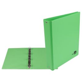 Liderpapel Carpeta de 4 anillas 25 mm redondas, tamaño A5, de cartón forrado PVC, color verde Precio: 6.50000021. SKU: B19MHX8K72