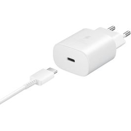 Samsung Cargador Rápido USB Tipo C 25W Blanco OEM con Cable 1m para Galaxy