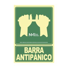 Normaluz Cartel de evacuación "empujar barra para abrir puerta" clase B PVC 0,7mm 22.4x30cm Precio: 2.8900003. SKU: S7907028